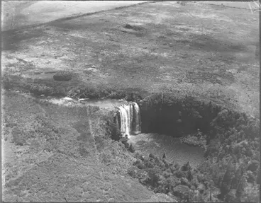 Image: Rainbow Falls on the Kerikeri River from the air