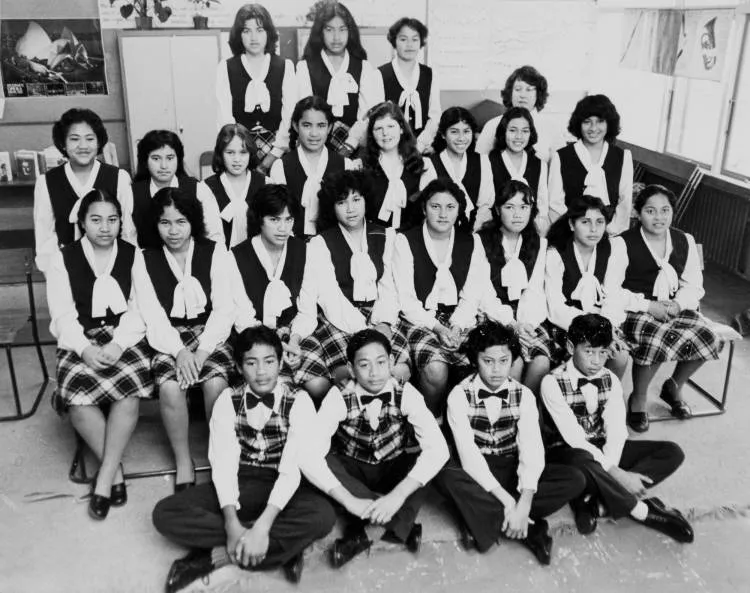 Choir, Ferguson Intermediate School, Otara, 1979.