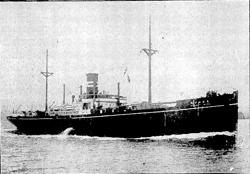 JAPANESE'CARGO LINER.—The Japanese motor-ship Sydney Mam. a sixicr-ship to the Brisbane Maru,-which is arriving at Wellington to-morrow to institute a regular service between Japan, :.Aus~ ■Iralia-and/New Zealand. 'Me Sydney/Mqrw'ha^ a displacciiient of\ 10,067:. tons; (Evening Post, 31 October 1930)