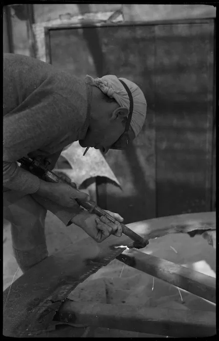 Welding job in progress, Western Desert