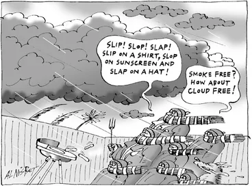 Image: "Slip! slop! slap! Slip on a shirt, slop on sunscreen and slap on a hat!" 15 December, 2004.