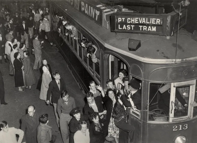 Last tram to Point Chevalier, 1953