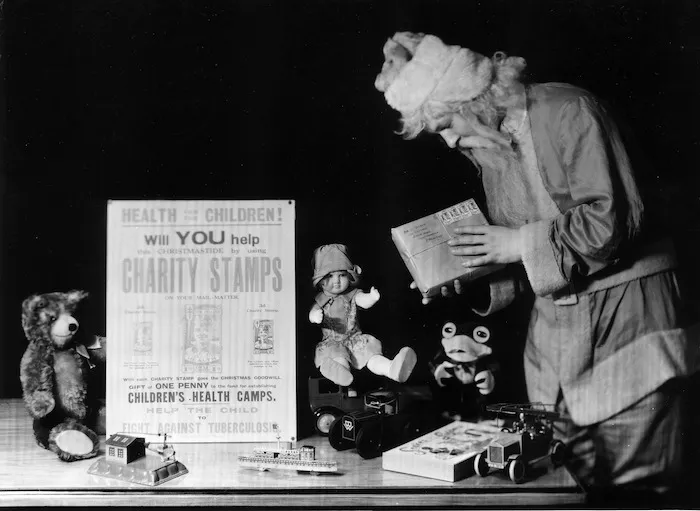 Santa Claus at a Public Health Camp
