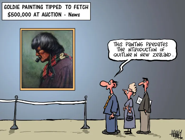 Hawkey, Allan Charles, 1941- :"This painting predates the introduction of Quitline in New Zealand." 10 June 2011