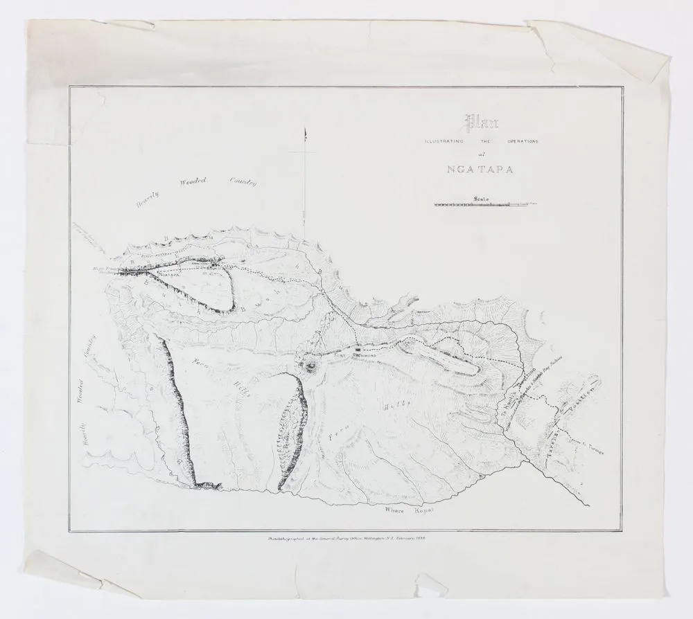 Plan illustrating the operations at Ngatapa