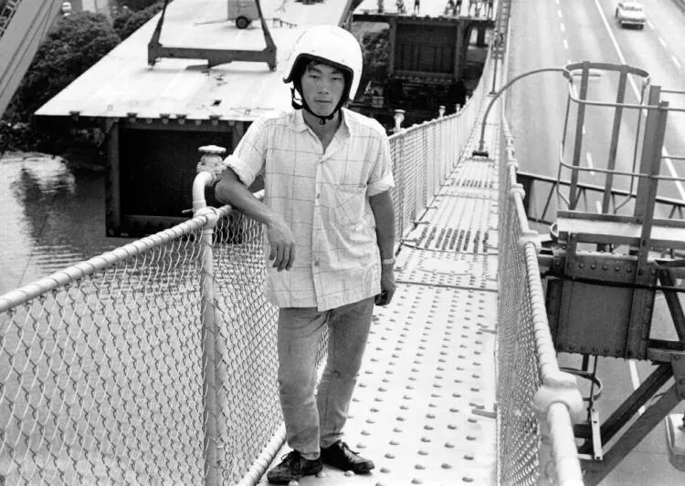 Albert Chan on the bridge, 1968