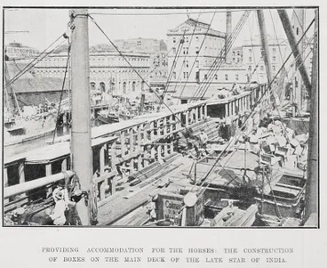 Image: Providing accommodation for the horses