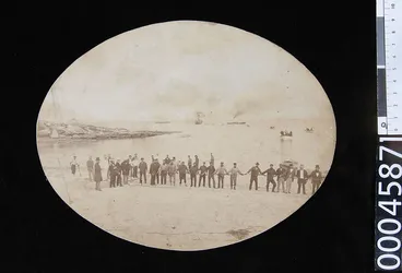 Image: Landing of the New Zealand to Sydney telegraph cable at La Perouse in 1876