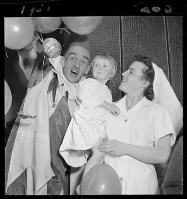Image: Children in hospital being visited by Santa Claus