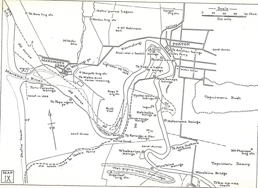 Horowhenua Maori Place Names - Map IX by Adkin