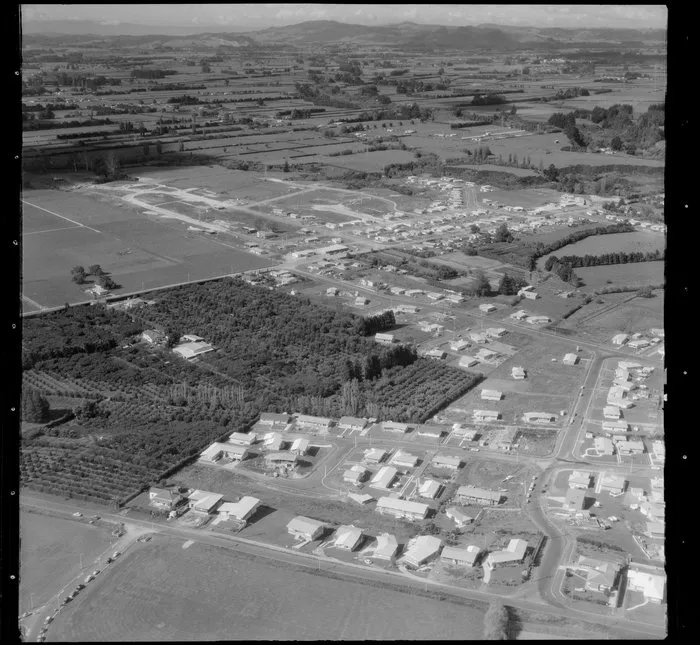 Outskirts of south west Hamilton, showing orchards