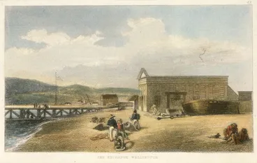 Image: Brees, Samuel Charles 1810-1865 :The Exchange, Wellington. / Drawn by S C Brees. [Engraved by Henry Melville. London, 1847]. [No] 43, Plate 14.