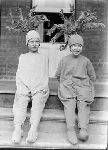 Image: Two boys in costume : digital image