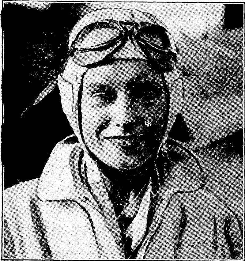 Sydney Morfi'tne^Ue'rald'" Photo. MISS JEAN BATTEN,- New Zealand's most notable airwoman, who yesterday left London for South America in a Percival Gull machine. Her route tvill be via JVest Africa, and will, include the big flight across the South Atlantic. (Evening Post, 12 November 1935)