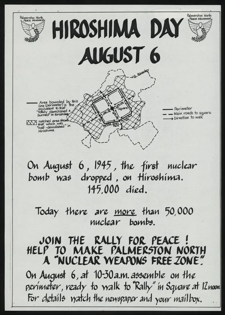 Hiroshima Day rally notice