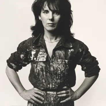 Image: Di Ffrench, sculptor, Dunedin. 8.1.85