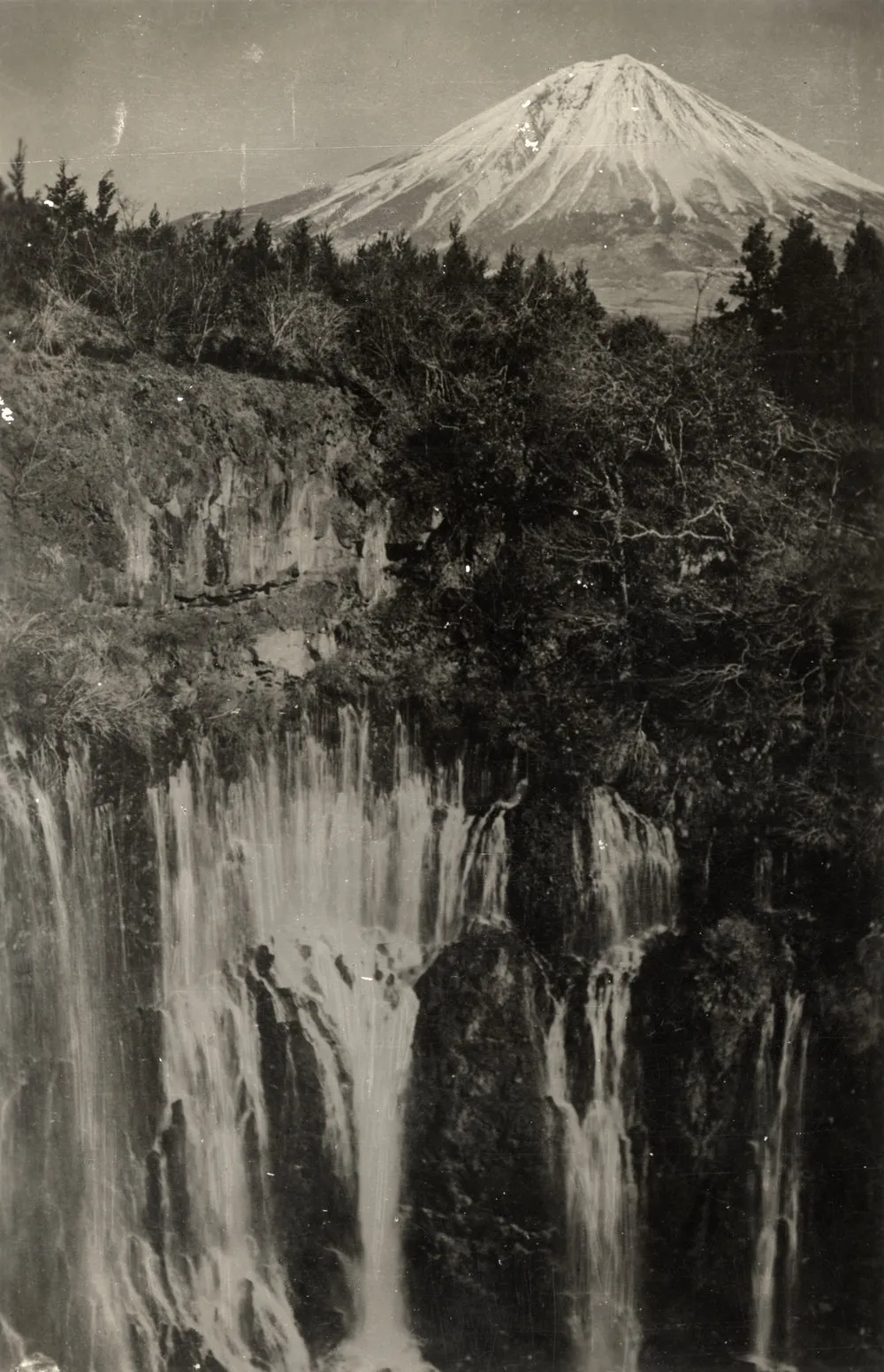 Military Service, World War II; Japan; Fujiyama and waterfalls.