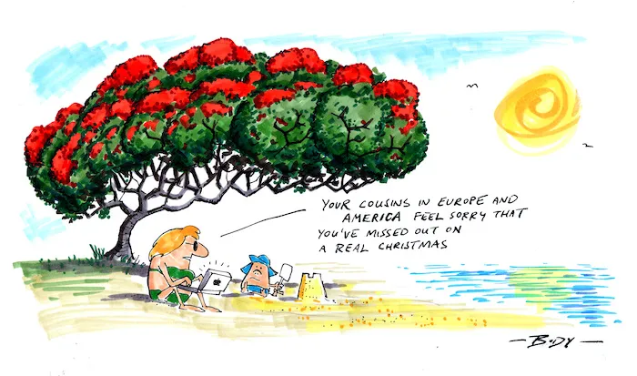 "Your cousins in Europe and America feel sorry that you've missed out on a real Christmas" 25 December 2009