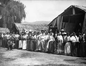 Image: Ross, Malcolm, 1862-1930 :Practising the "poi" dance [Ruatoki]