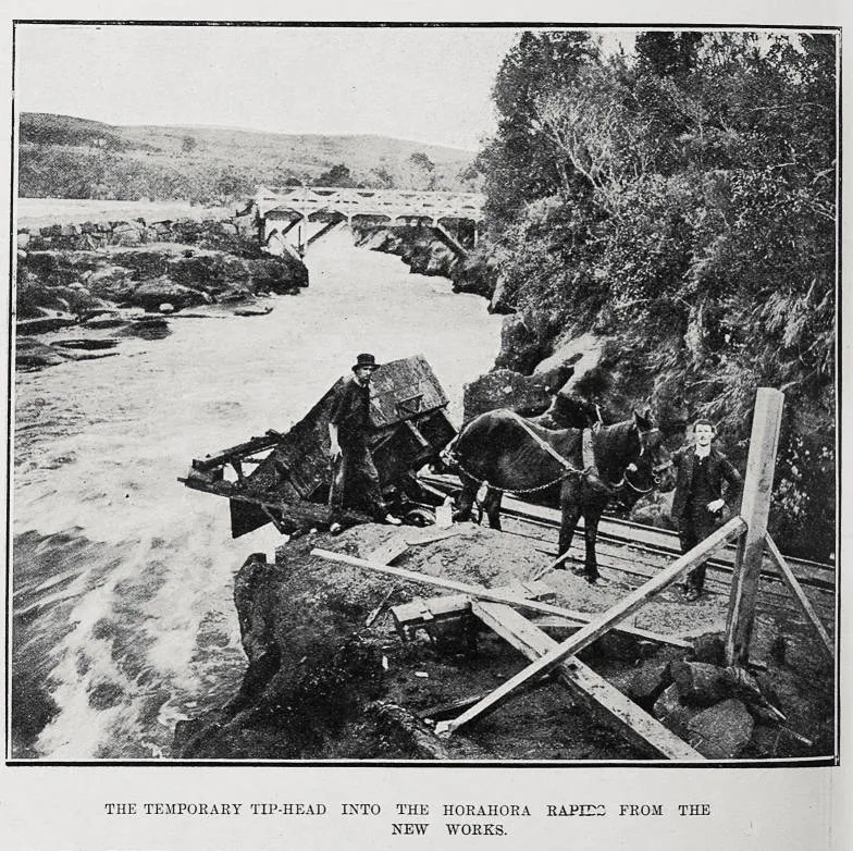 The Temporary Tip-Head Into The Horahora Rapids From The New Works
