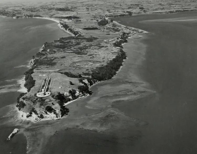 Aerial view of Musick Point, 1946