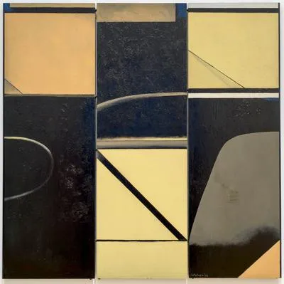 Easter landscape: triptych