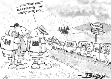 Image: "... Something about celebrating the eight-hour day..." 22 October 2004