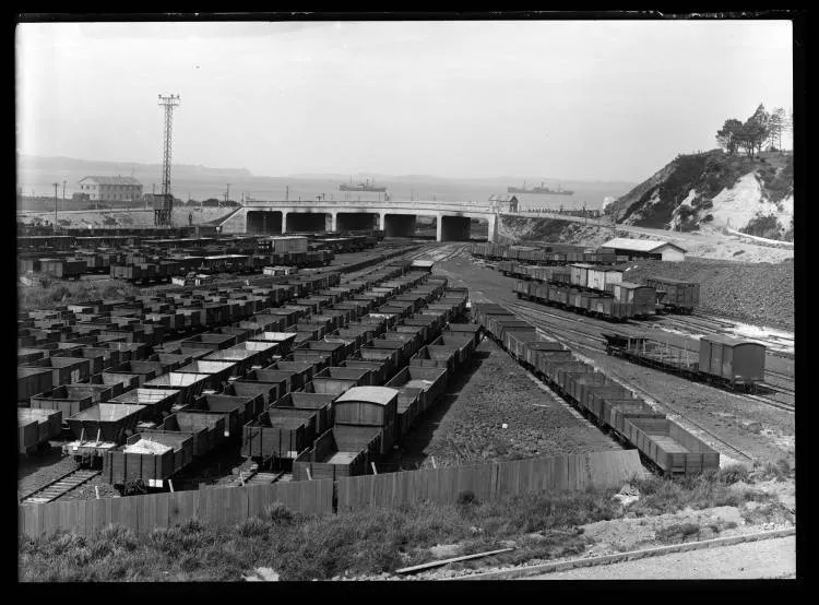 Railway marshalling yard, The Strand, Parnell, 1927