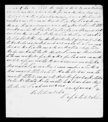 Image: Letter from Pitiera Kopu to McLean