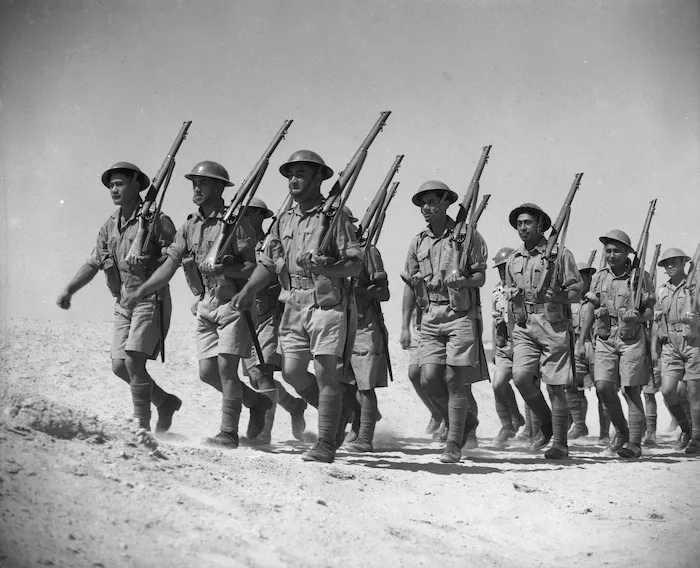 Maori Battalion training at Maadi, Egypt