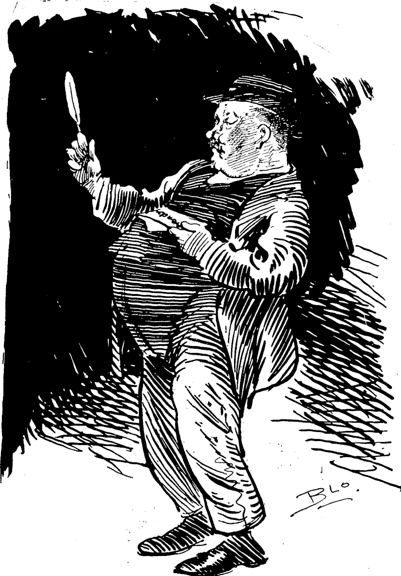 THE WAR BURDEN OF THE BACHELOR. Old Rimu the bachelor ,���A white feather I whatfor ? (Observer, 12 June 1915)