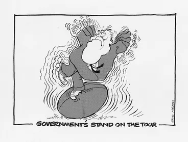 Image: Heath, Eric Walmsley 1923-:Government's stand on the tour. The Dominion, 18 May 1981.