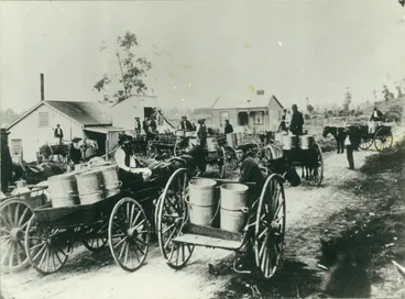 Image: Moa Farmers' Co-operative Dairy Company Limited. Reynolds and Company Factory milk delivery, 1893