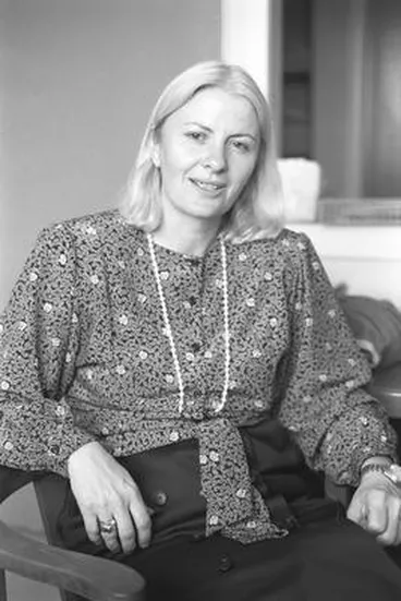 Image: Margaret Wilson at book launch, UBS.