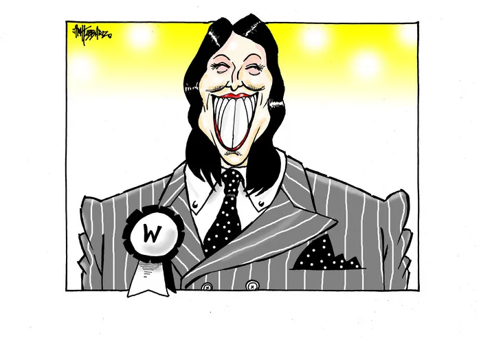 [Jacinda Ardern dressed as Winston Peters]