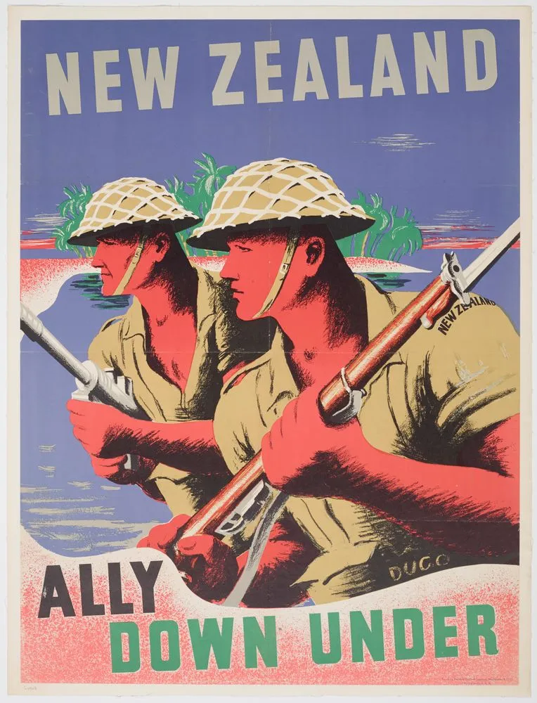 Poster, 'New Zealand Ally Down Under'