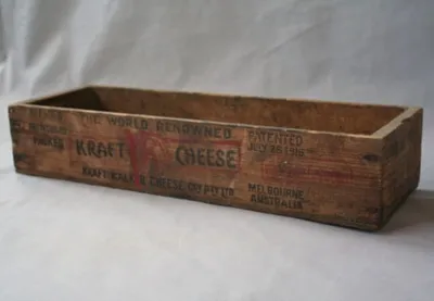 Box, wood, made by Kraft Walker Cheese Company Pty. Ltd