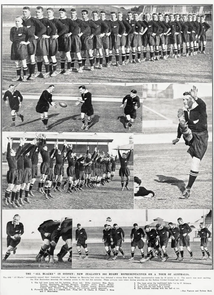The 'All Blacks' in Sydney: New Zealand's 1932 rugby representatives on a tour of Australia