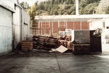 Image: Dunlop factory; rubbish at south-east corner