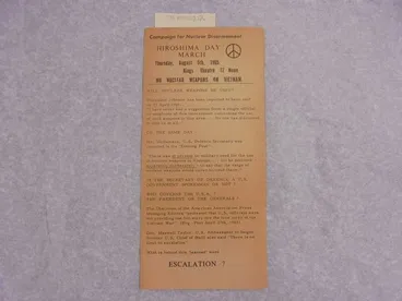 Image: Hiroshima Day March pamphlet