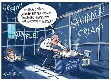 Image: "With all these shakes, better check the emergency kit"