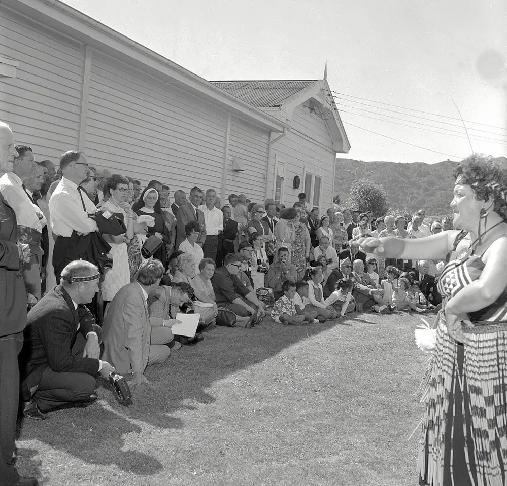 Marines RSA Visit; greeted by Māwai Hakona