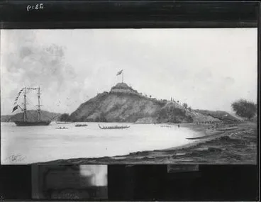 Image: Landing of Samuel Marsden at Rangihoua. Copy of drawing or painting by MT Clayton, 1814.