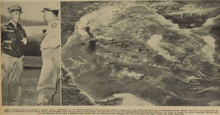 Air war in the South-west Pacific: successful Allied attacks on Rabaul