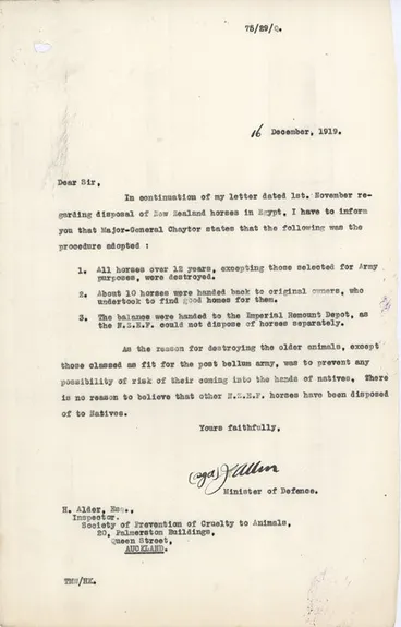 Image: Demobilisation - Horses - Disposal of abroad in World War I