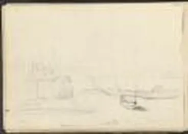 Image: Tararua Mountain from Pipitea pa, Petone in distance, Feb. 4, ca. 1844 [picture] /