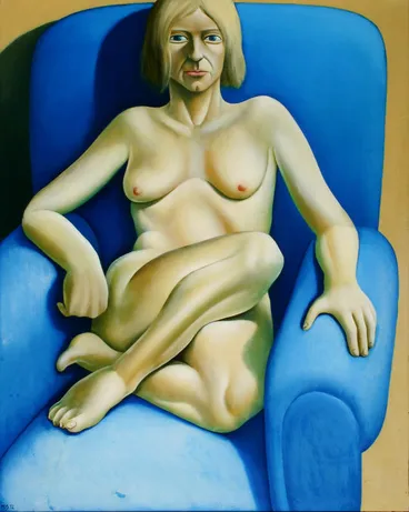 Image: Nude in Blue Armchair