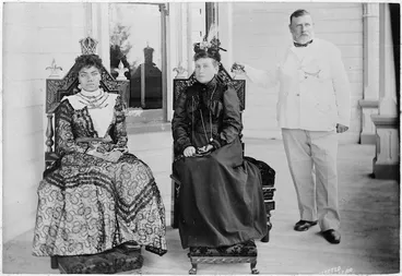 Image: Queen Lavinia of Tonga, Mrs Seddon and Richard Seddon