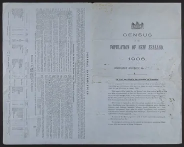 Image: Census form 1906 and miscellaneous accounts of Seddon family