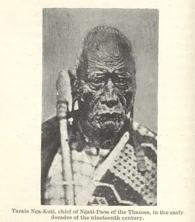Taraia Nga-Kuti, chief of Ngati-Paoa of the Thames, in the early decades of the nineteenth century